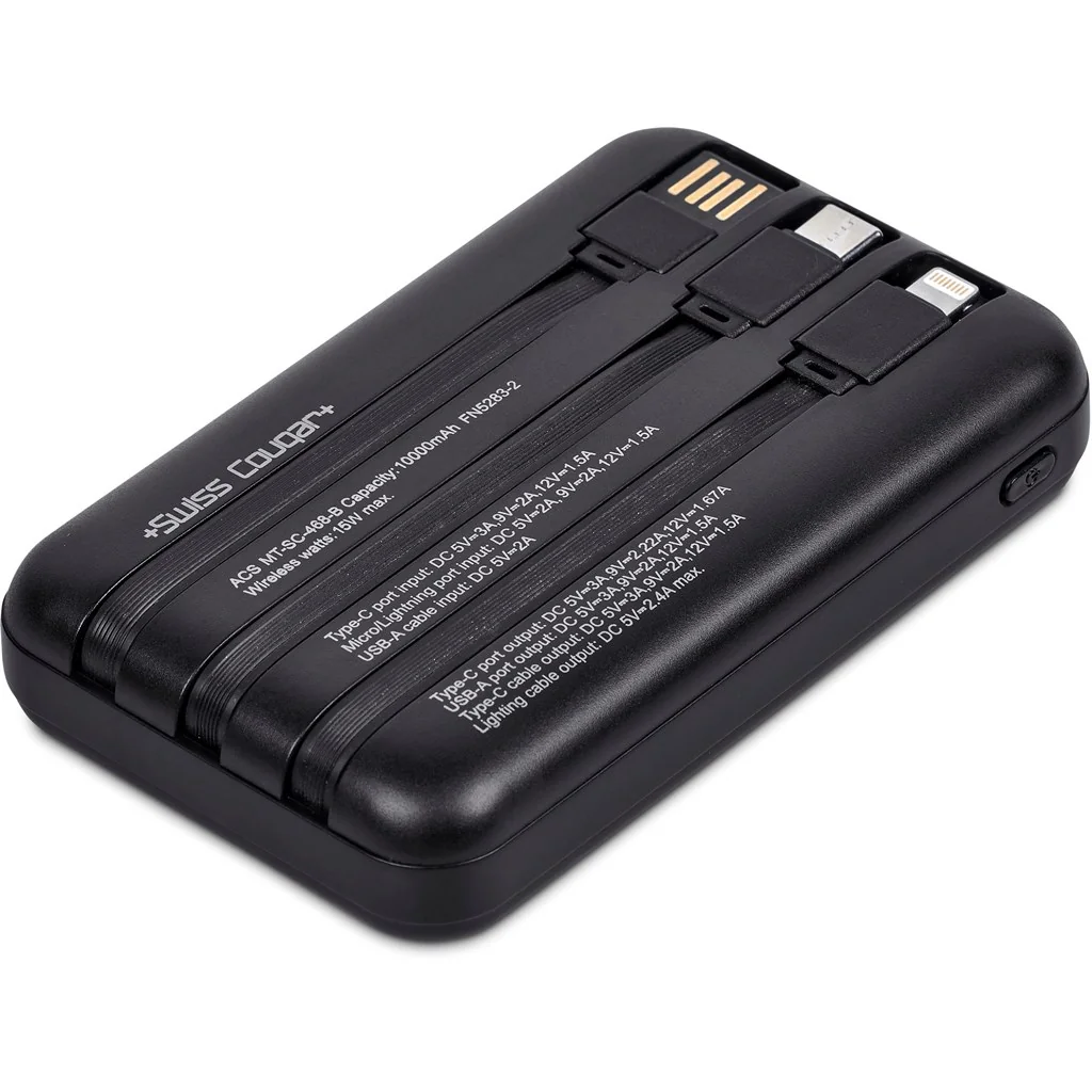 Swiss Cougar Argos Fast Charge 20W Wireless Charging Magnetic Power Bank -10,000mAh