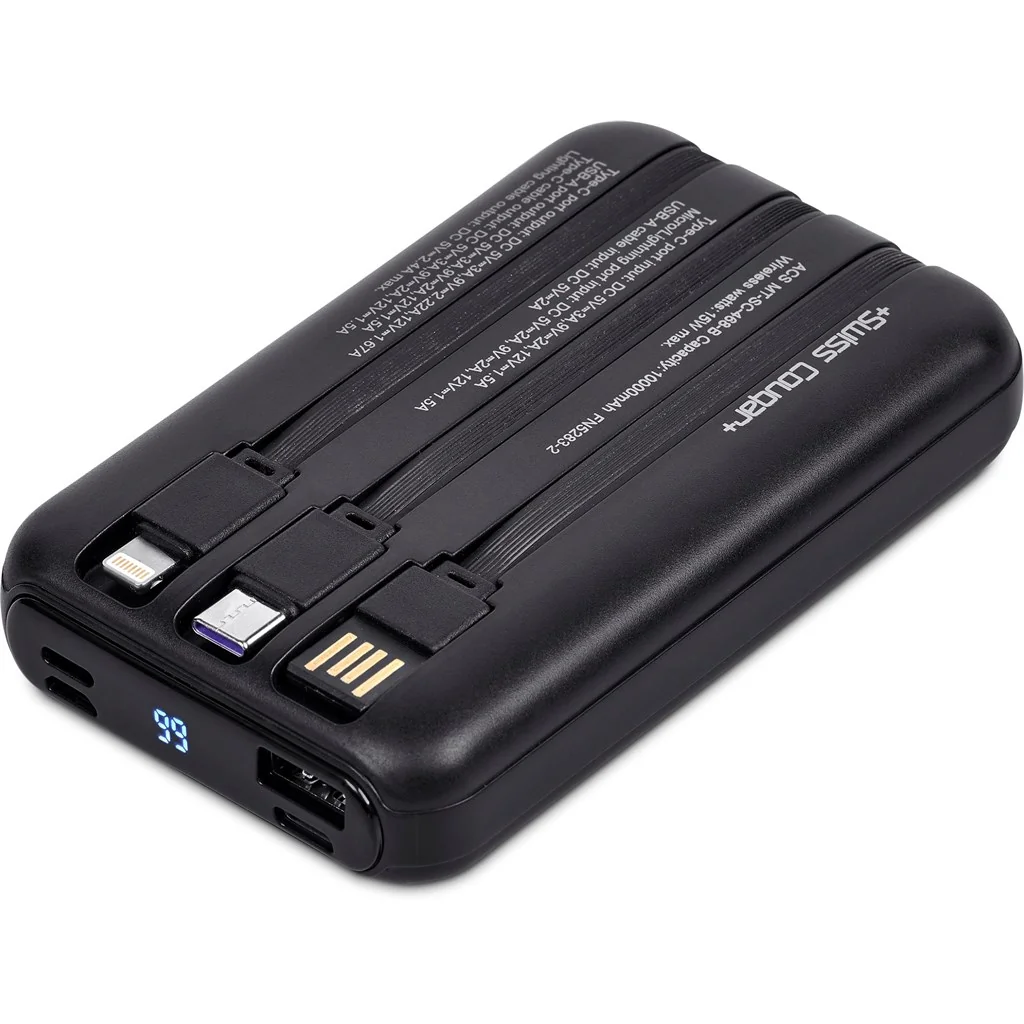 Swiss Cougar Argos Fast Charge 20W Wireless Charging Magnetic Power Bank -10,000mAh