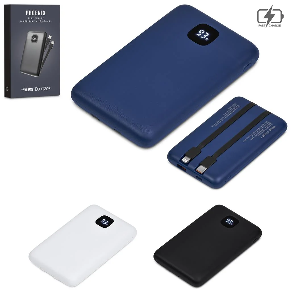 Swiss Cougar Phoenix Fast Charge 22.5W Power Bank – 10,000mAh