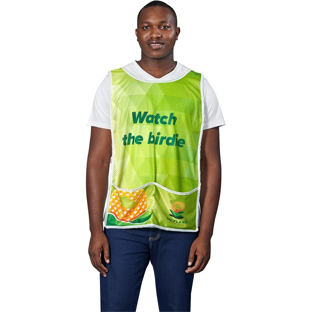 Hoppla Jackal Caddy Bib with PVC Name Sleeve-White