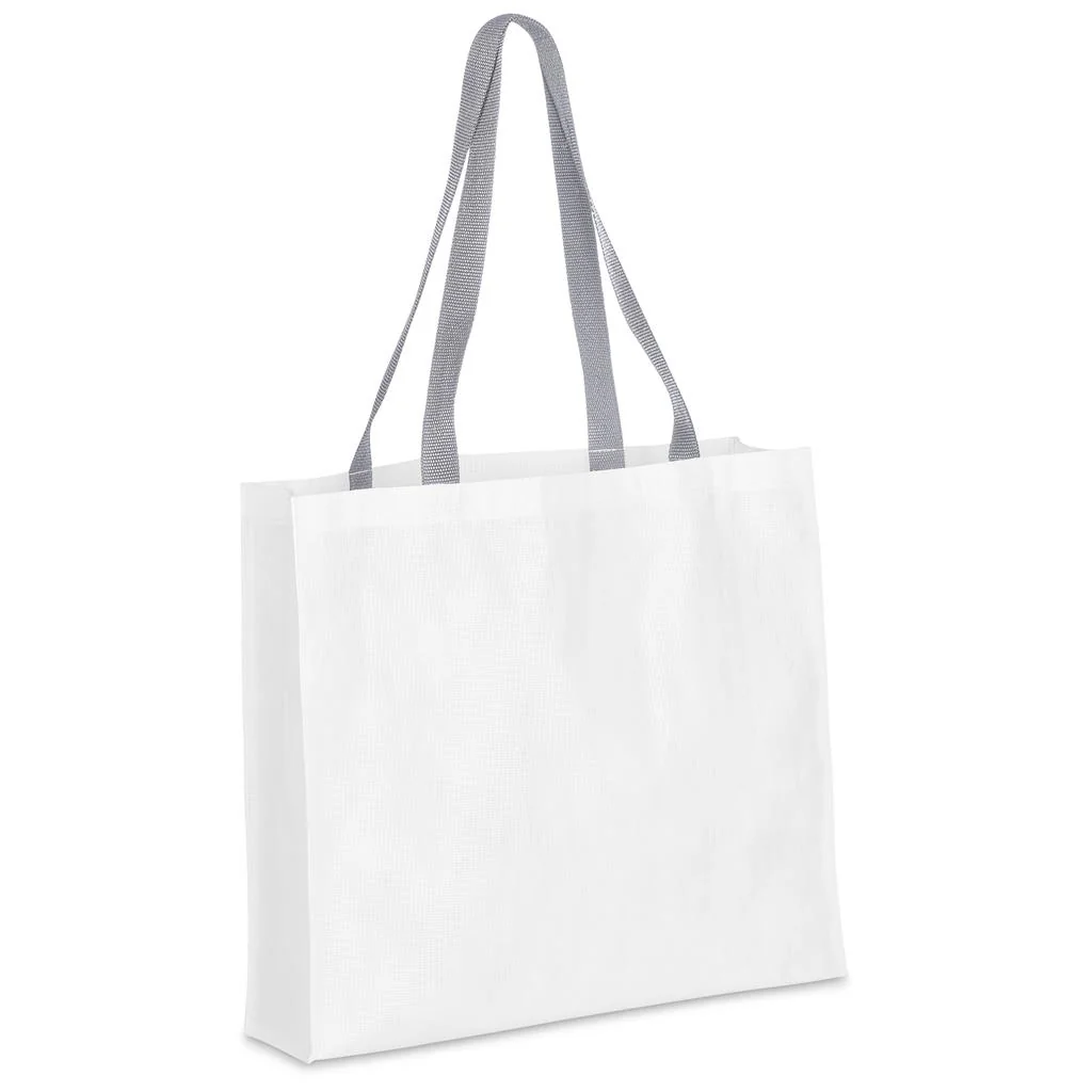 Pre-Printed Sample Hoppla Footloose RPET Stitch-Bond Shopper