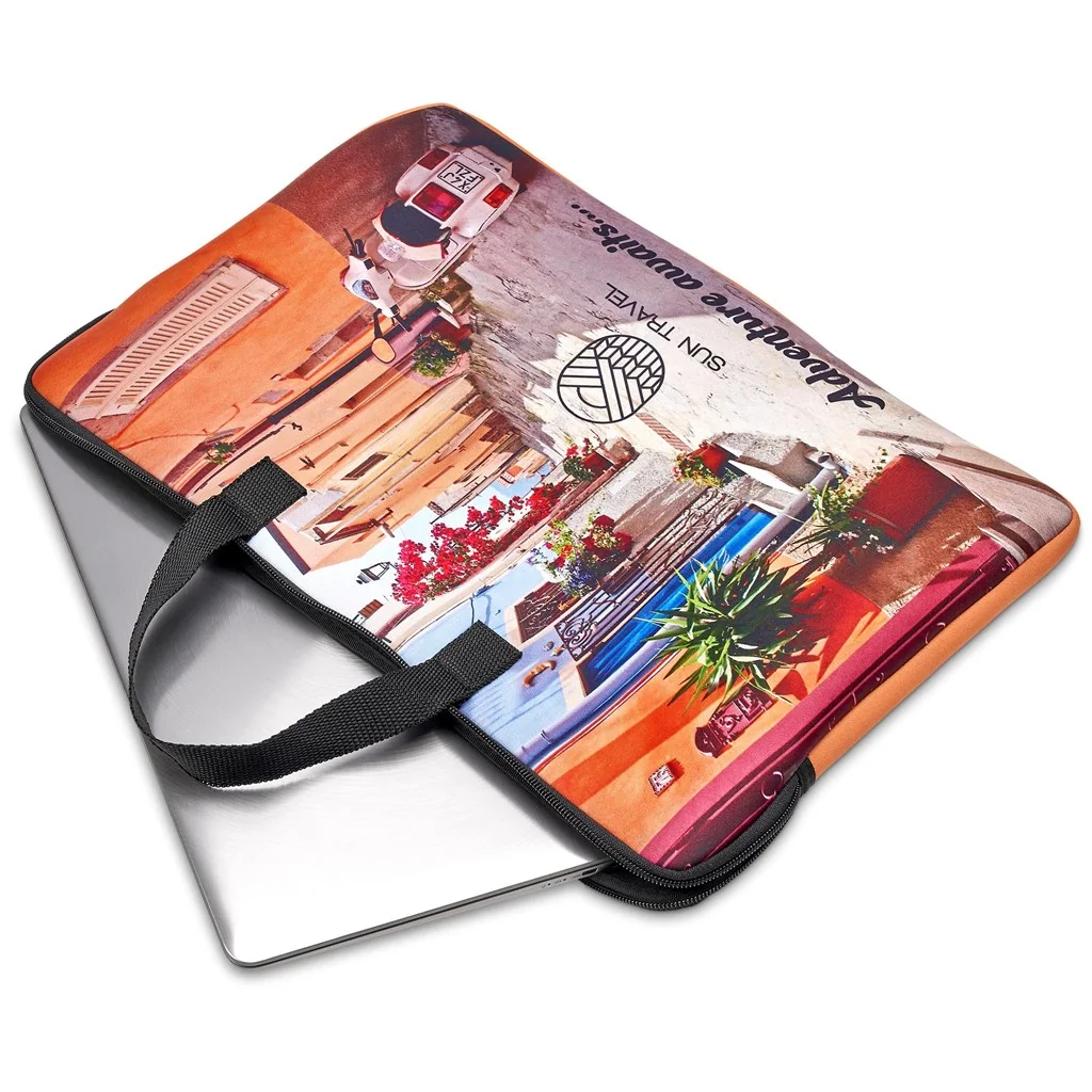 Pre-Printed Sample Hoppla Cloud Neoprene Laptop Sleeve with Handles – 15 -16 inch