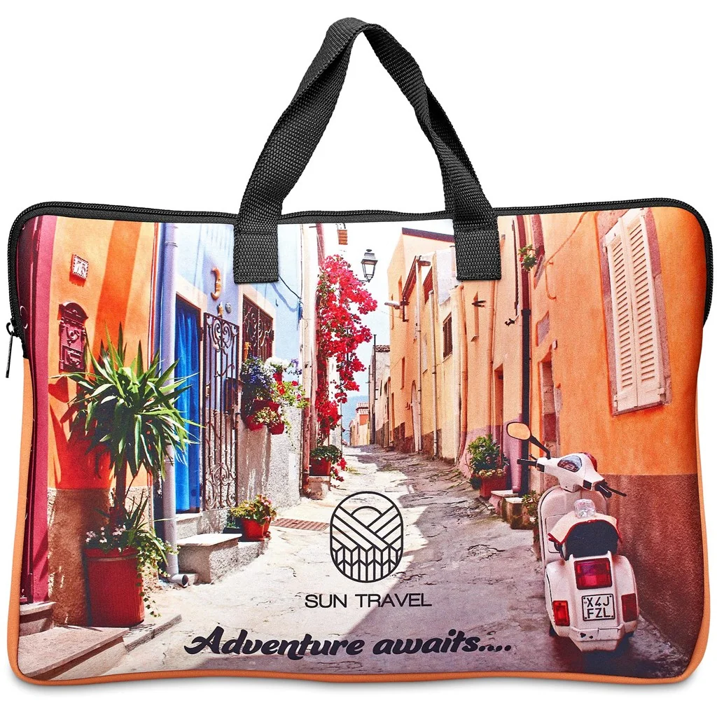 Pre-Printed Sample Hoppla Cloud Neoprene Laptop Sleeve with Handles – 15 -16 inch