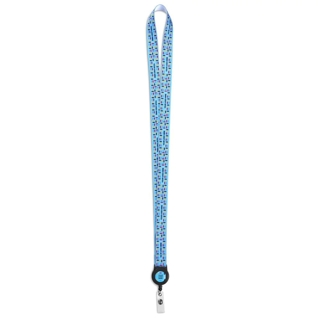 Altitude Sample Retractable Badge Reel Single-Sided Sublimation Satin Lanyard