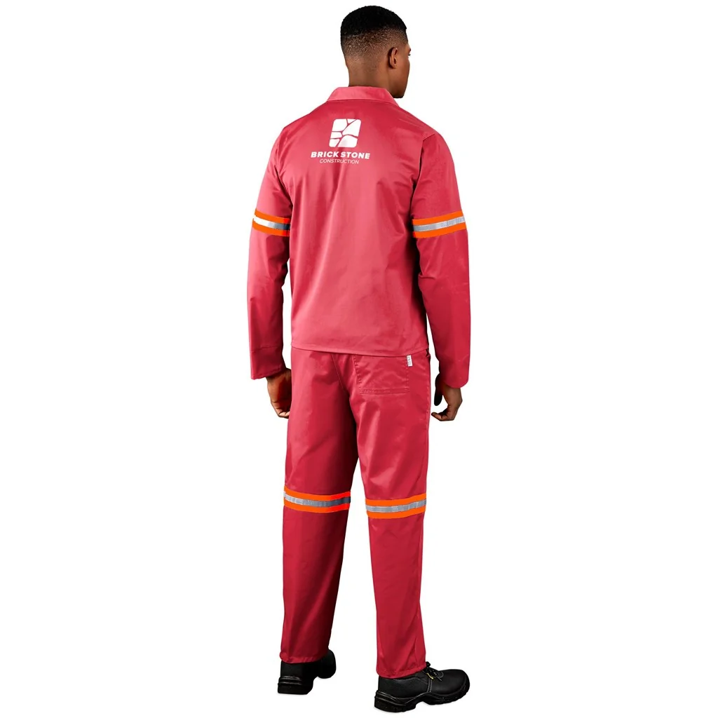 Trade Polycotton Conti Suit – Reflective Arms & Legs – Orange Tape