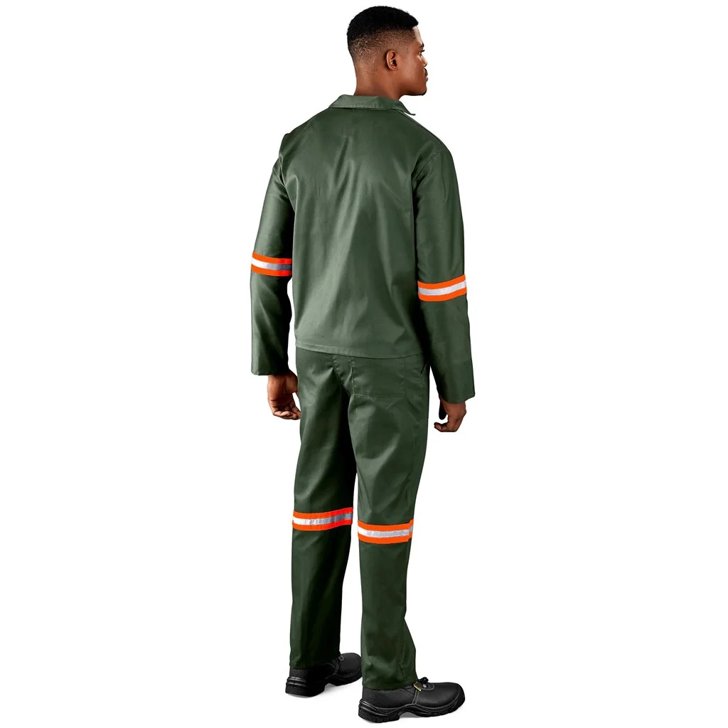 Acid Resistant Polycotton Conti Suit – Reflective Arm & Legs – Orange Tape