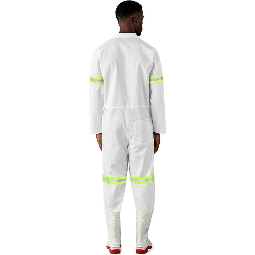 Safety Polycotton Boiler Suit – Reflective Arms & Legs – Yellow Tape