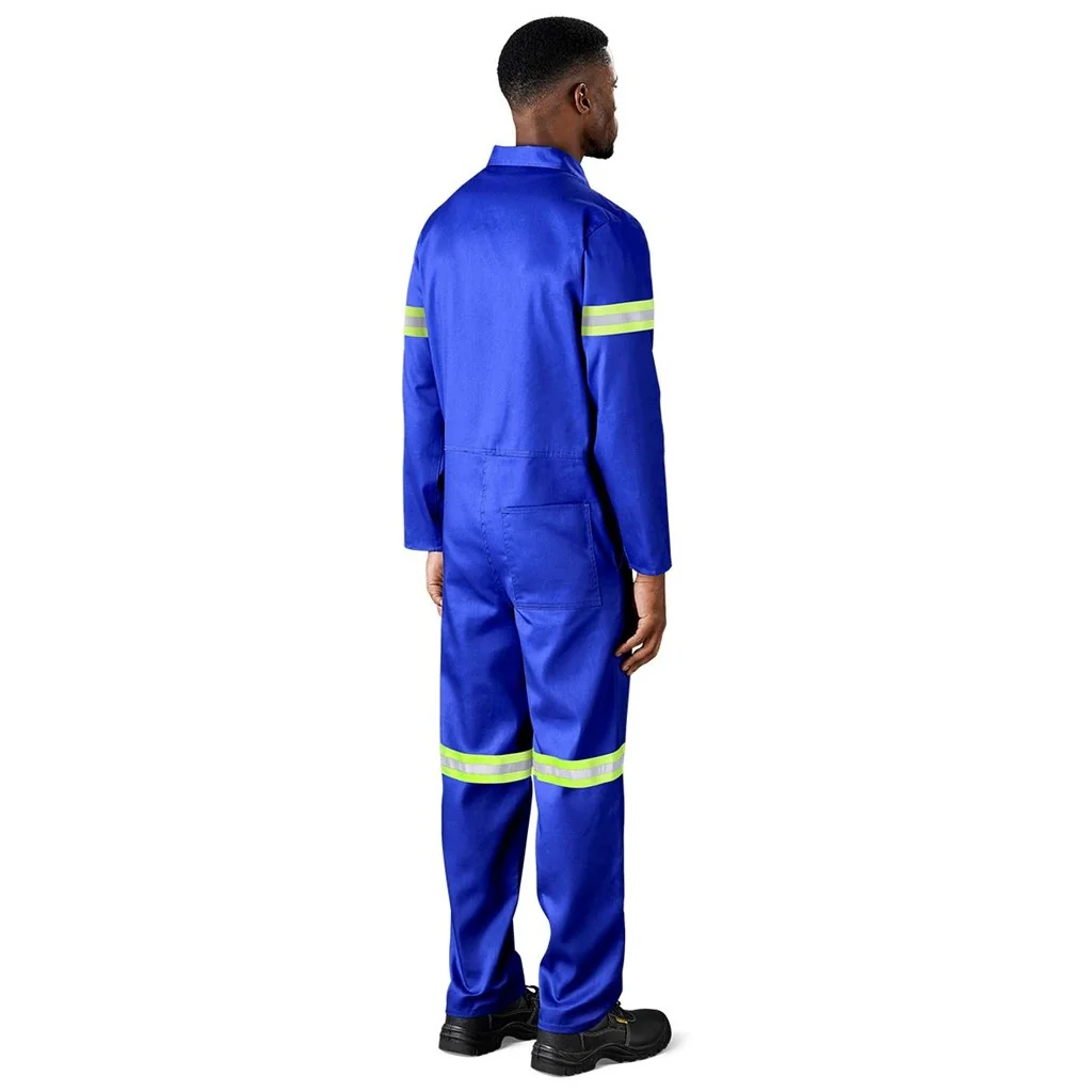 Safety Polycotton Boiler Suit – Reflective Arms & Legs – Yellow Tape
