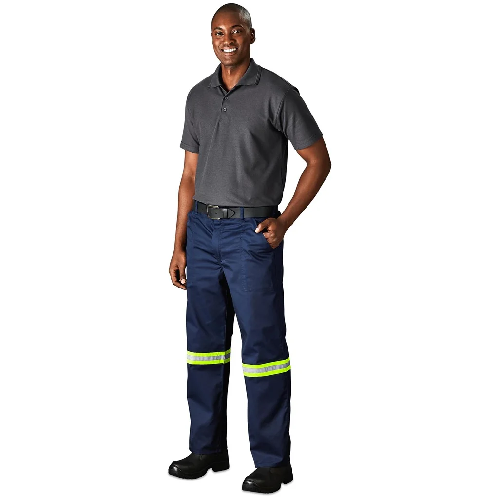 Site Premium Polycotton Pants – Reflective Legs – Yellow Tape