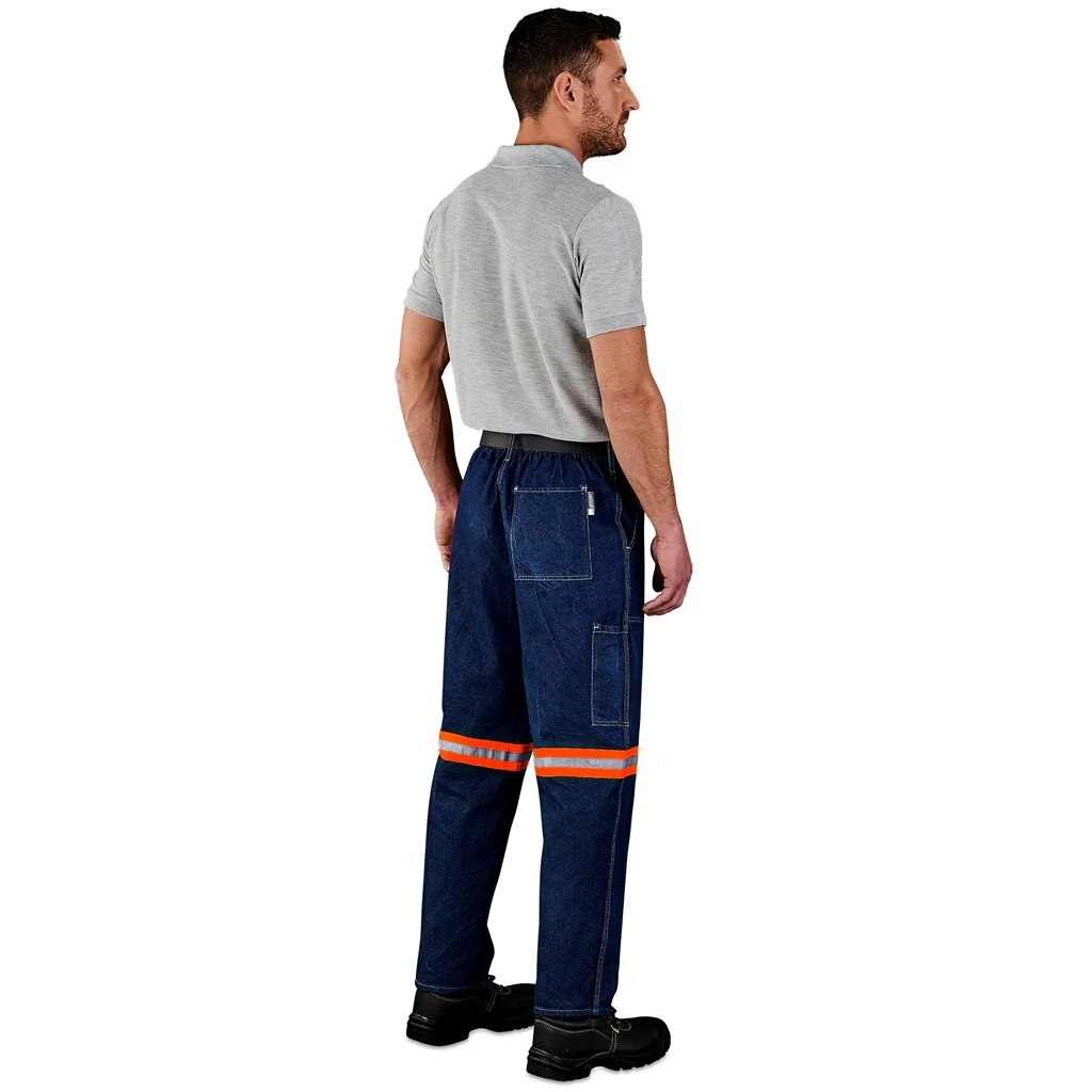 Cast Premium 100% Cotton Denim Pants – Reflective Legs – Orange Tape