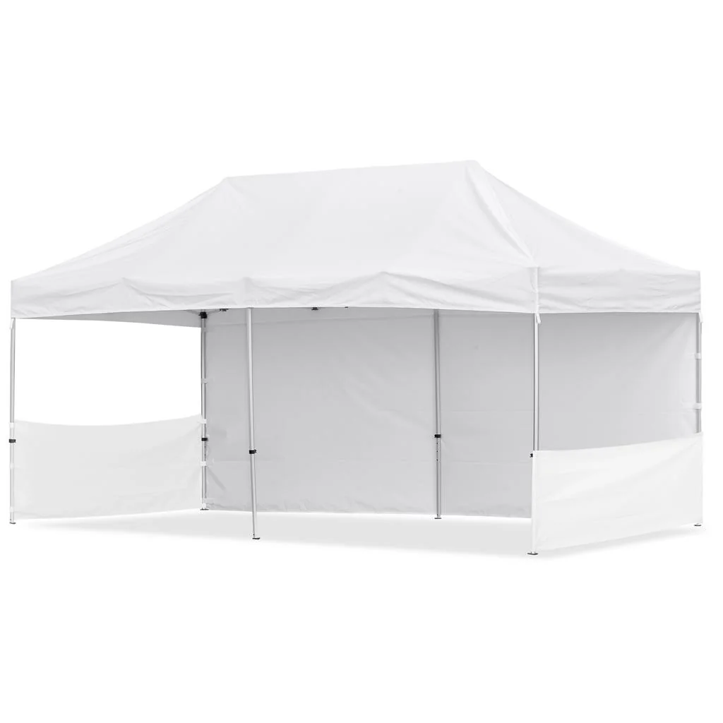 Coated Steel Sublimated Gazebo 6m x 3m – 1 Long Full-Wall Skin – 2 Short Half-Wall Skins