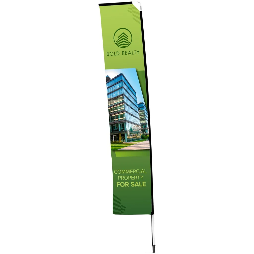 Legend 4M Sublimated Telescopic Double-Sided Flying Banner – 1 complete unit