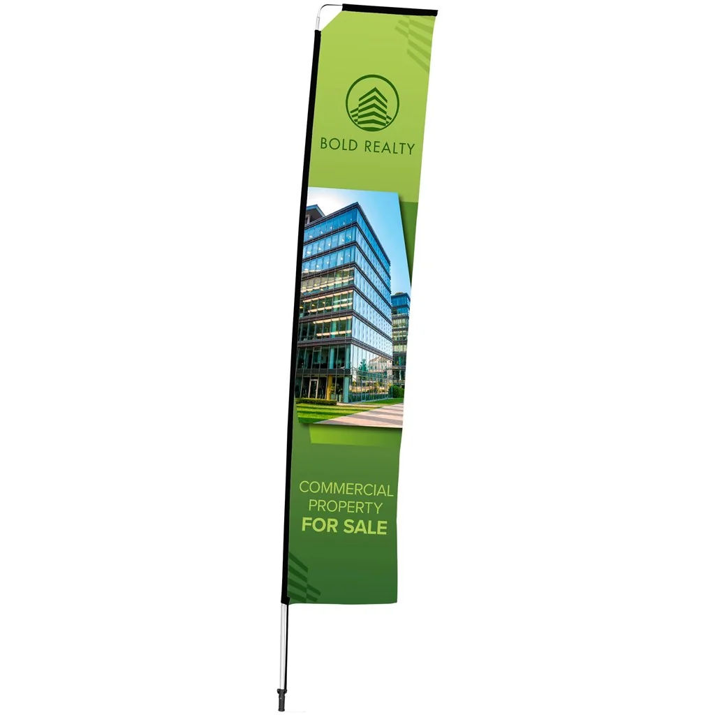 Legend 4M Sublimated Telescopic Double-Sided Flying Banner – 1 complete unit