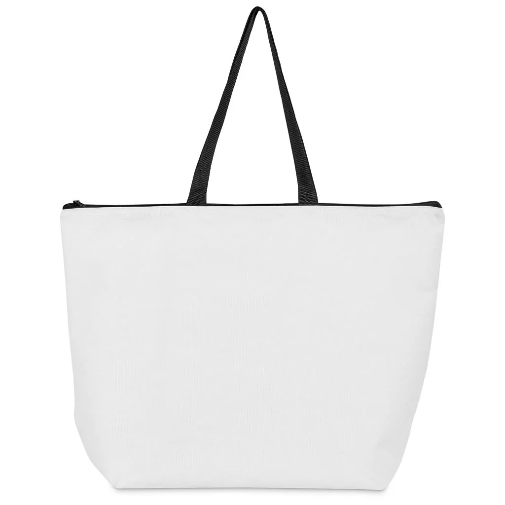Pre-Production Sample Hoppla Skyline Recycled PET Stitch-Bond Shopper With Zip