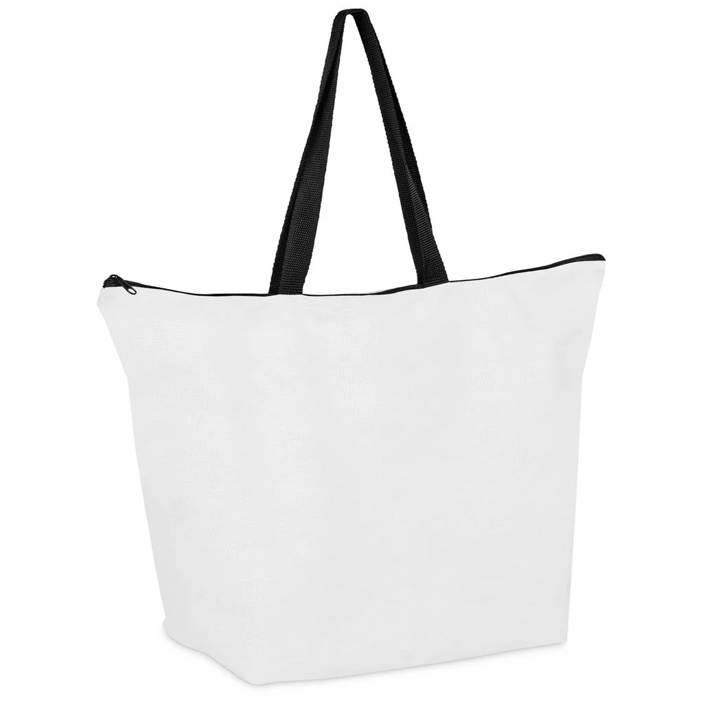 Pre-Production Sample Hoppla Skyline Recycled PET Stitch-Bond Shopper With Zip