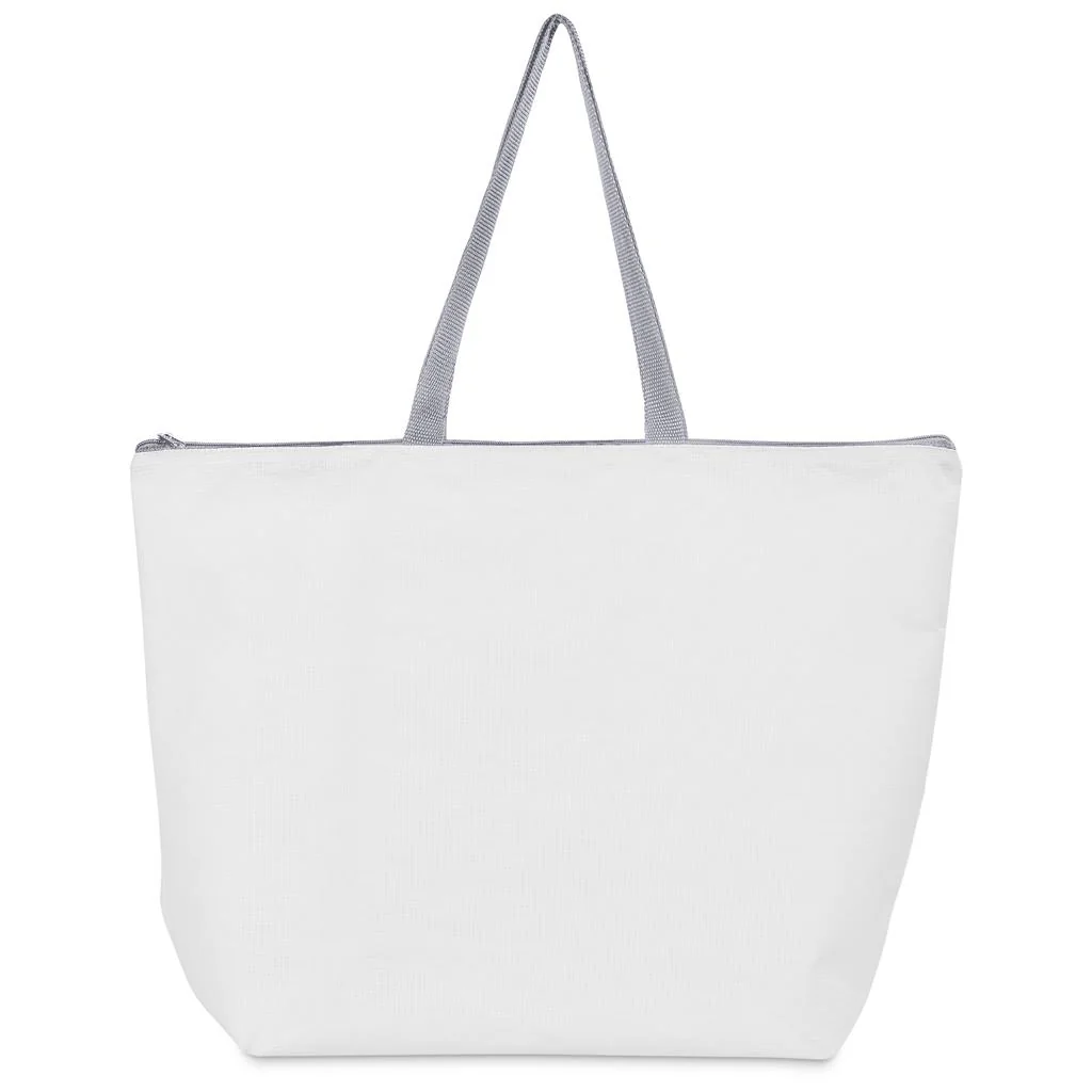 Pre-Production Sample Hoppla Skyline Recycled PET Stitch-Bond Shopper With Zip