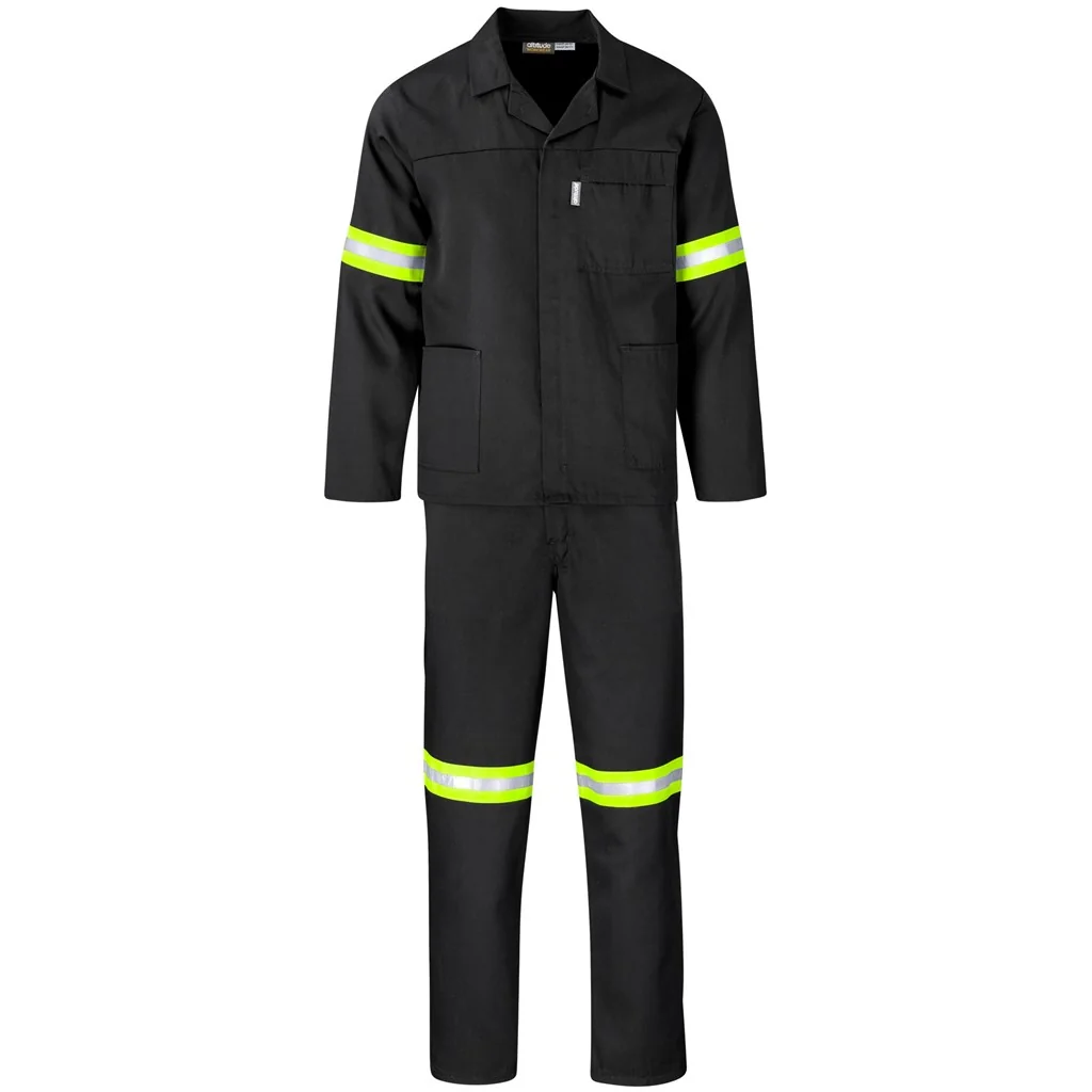 Trade Polycotton Conti Suit – Reflective Arms & Legs – Yellow Tape