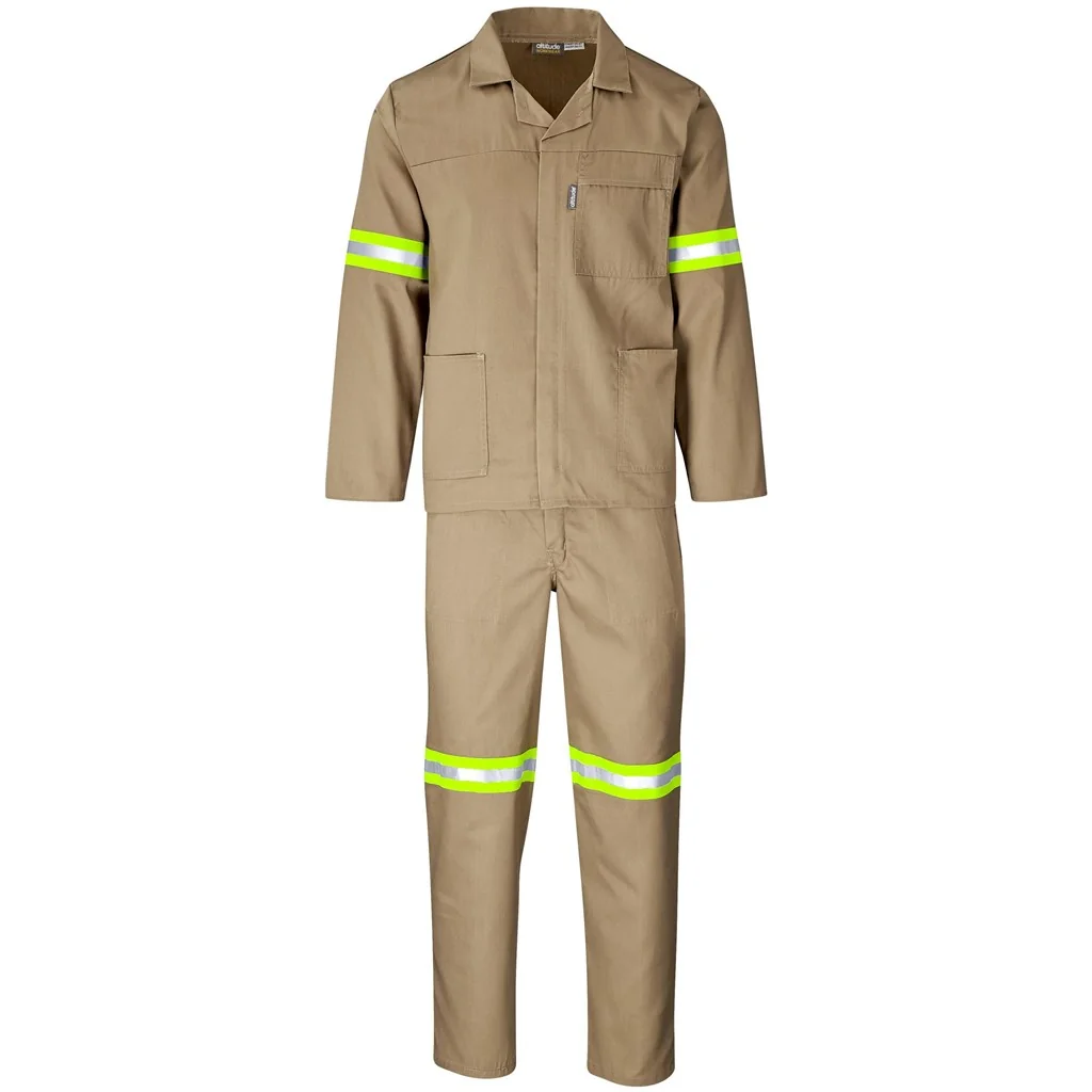 Trade Polycotton Conti Suit – Reflective Arms & Legs – Yellow Tape