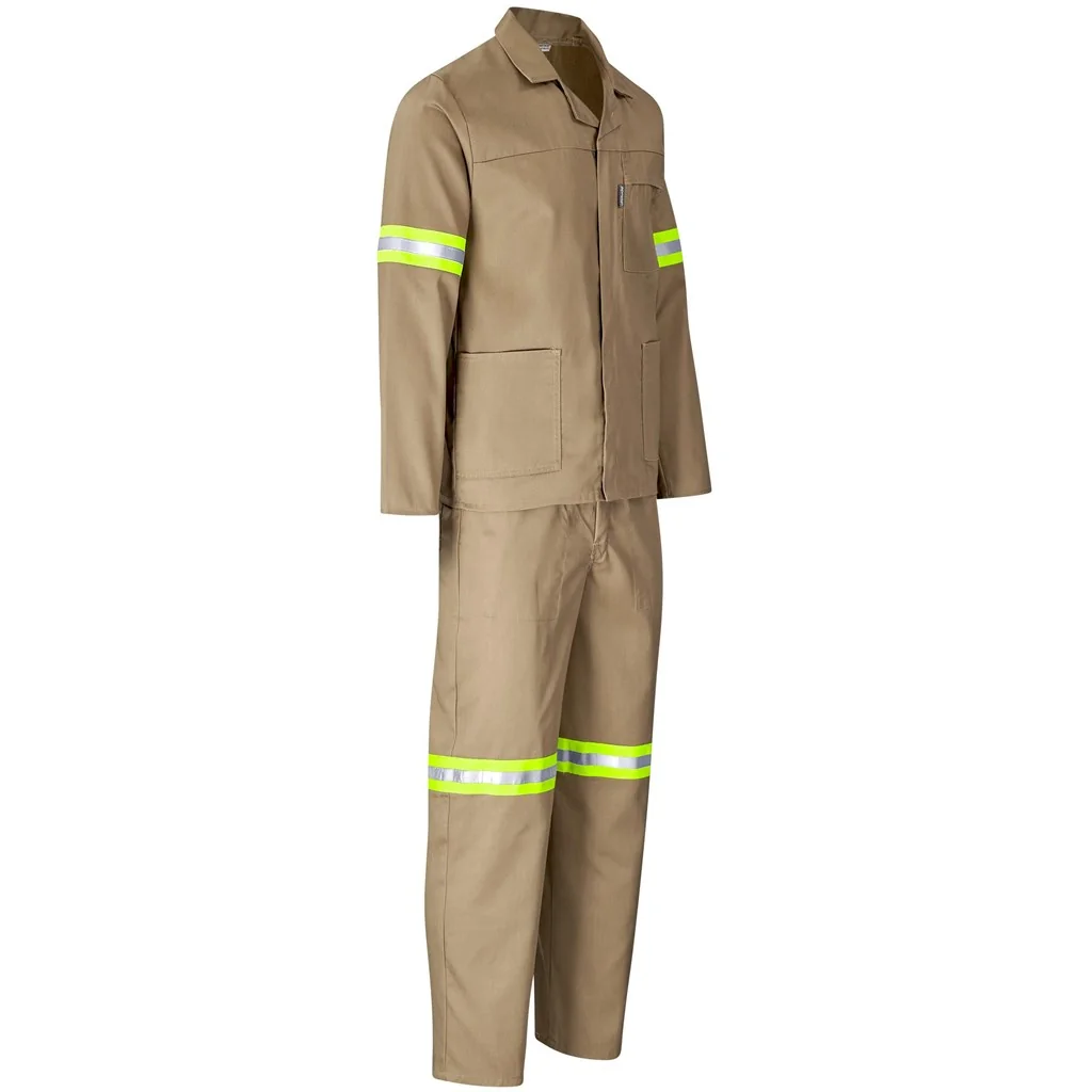 Trade Polycotton Conti Suit – Reflective Arms & Legs – Yellow Tape