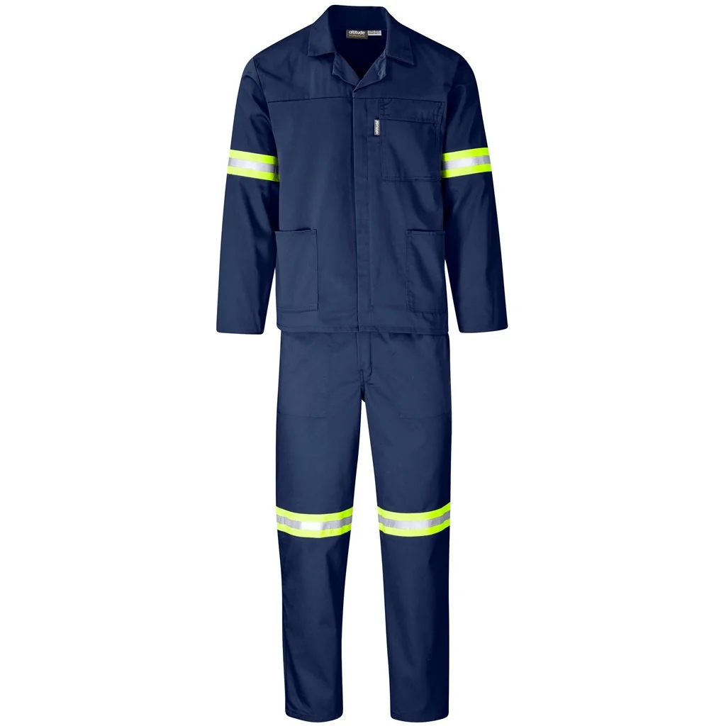 Trade Polycotton Conti Suit – Reflective Arms & Legs – Yellow Tape