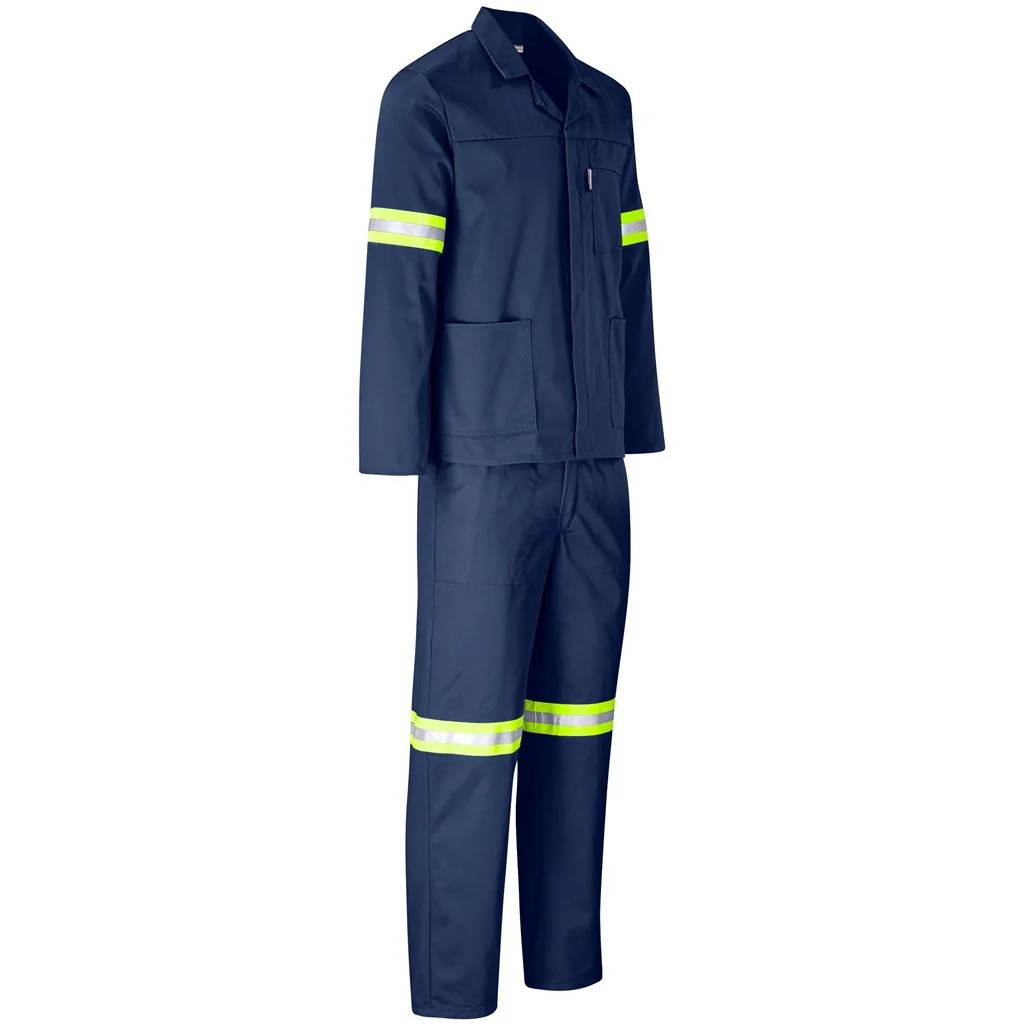 Trade Polycotton Conti Suit – Reflective Arms & Legs – Yellow Tape