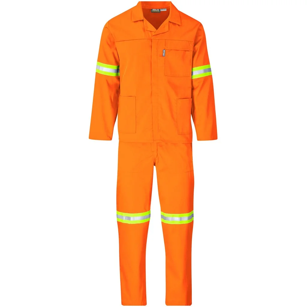 Trade Polycotton Conti Suit – Reflective Arms & Legs – Yellow Tape