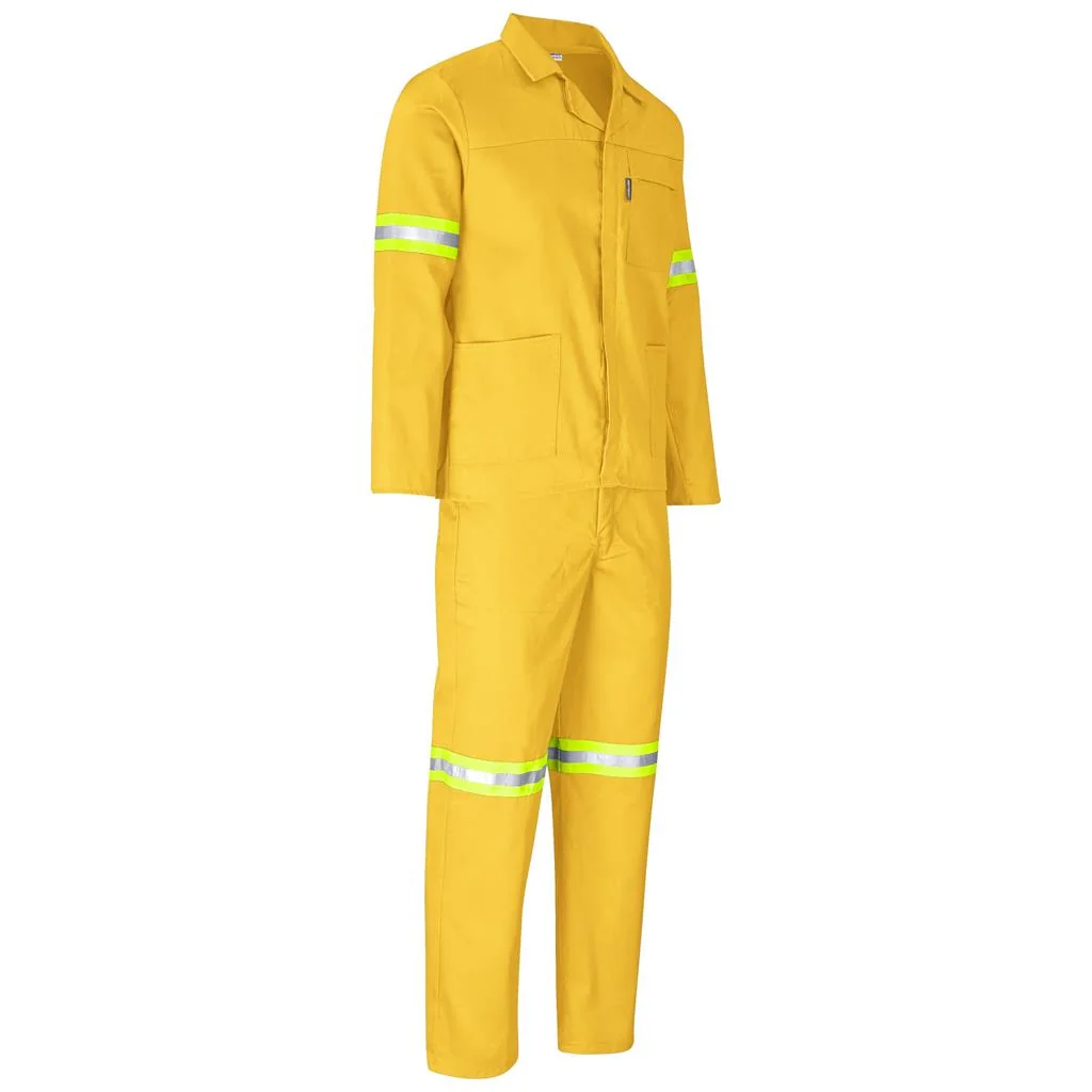 Trade Polycotton Conti Suit – Reflective Arms & Legs – Yellow Tape