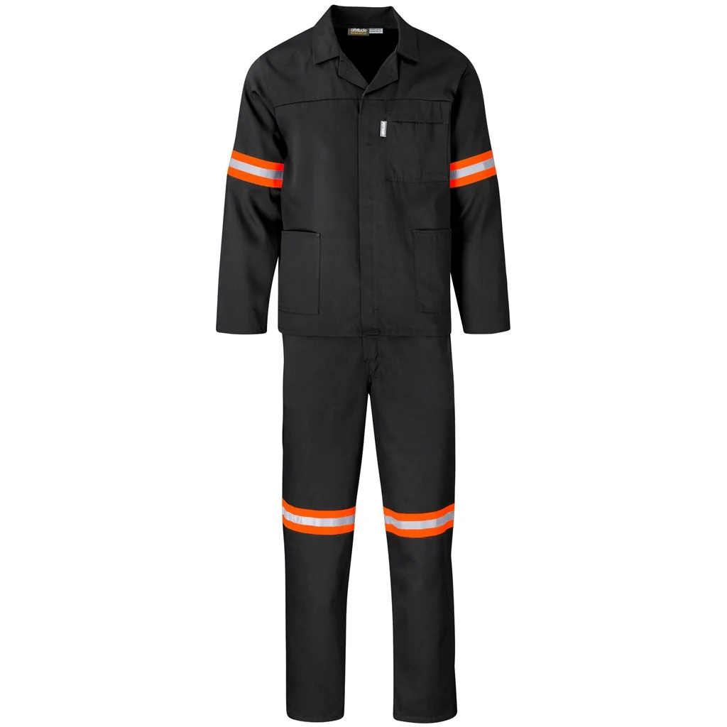 Trade Polycotton Conti Suit – Reflective Arms & Legs – Orange Tape