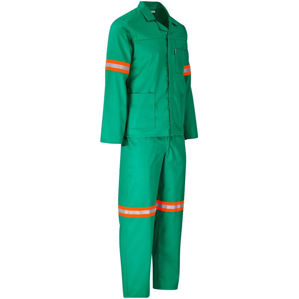 Trade Polycotton Conti Suit – Reflective Arms & Legs – Orange Tape
