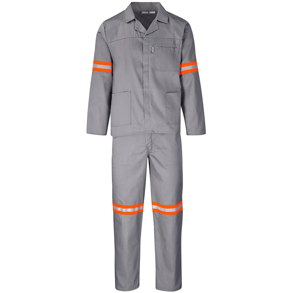 Trade Polycotton Conti Suit – Reflective Arms & Legs – Orange Tape