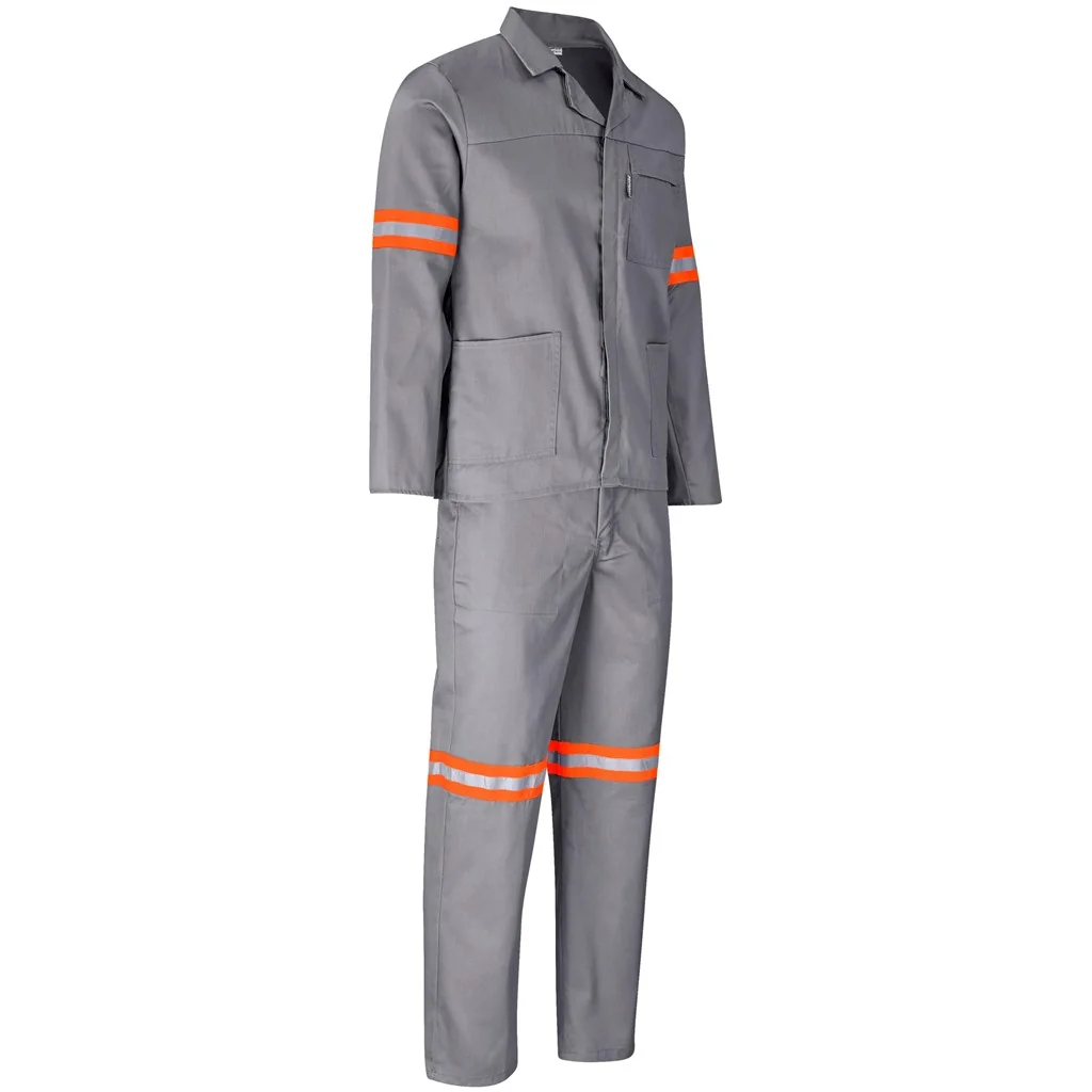 Trade Polycotton Conti Suit – Reflective Arms & Legs – Orange Tape