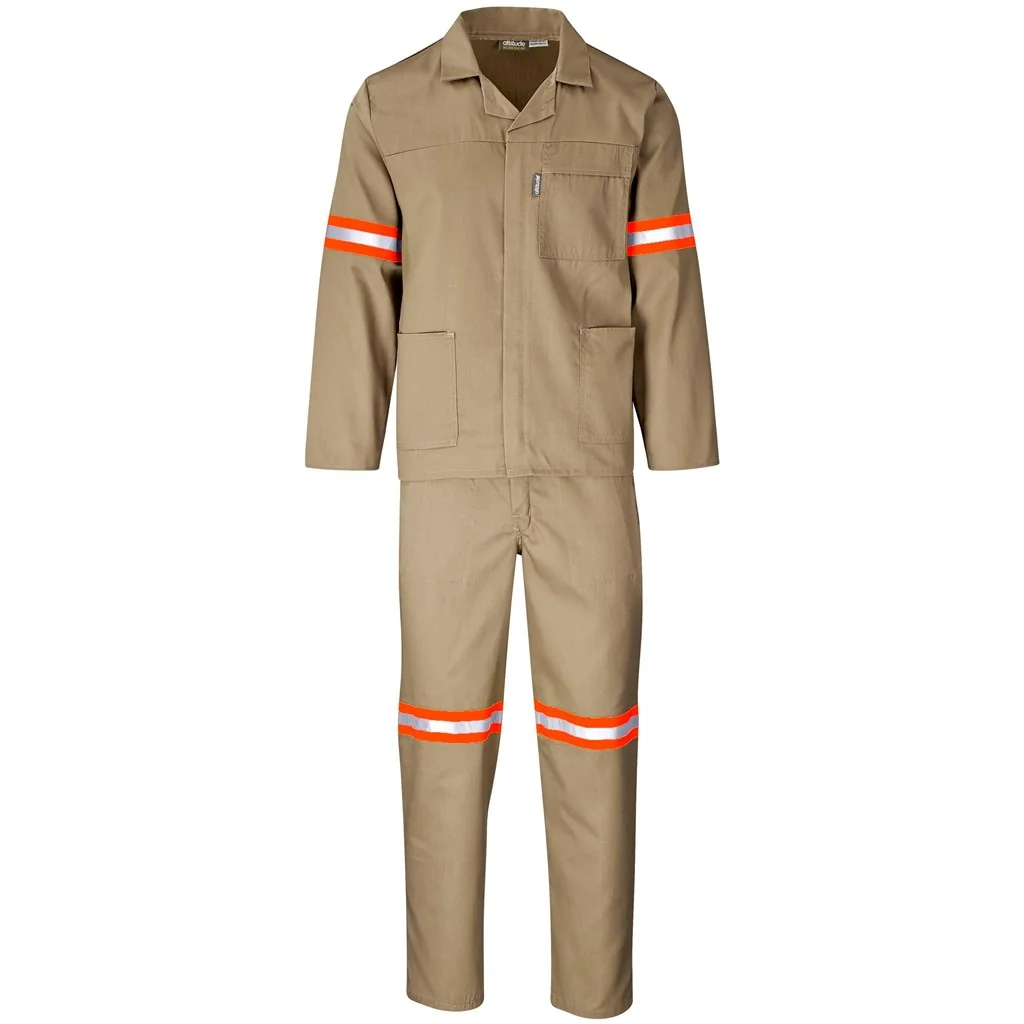 Trade Polycotton Conti Suit – Reflective Arms & Legs – Orange Tape