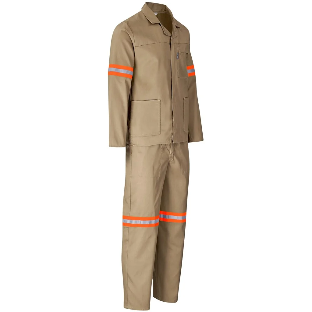 Trade Polycotton Conti Suit – Reflective Arms & Legs – Orange Tape