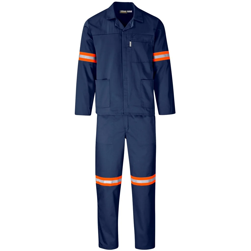 Trade Polycotton Conti Suit – Reflective Arms & Legs – Orange Tape