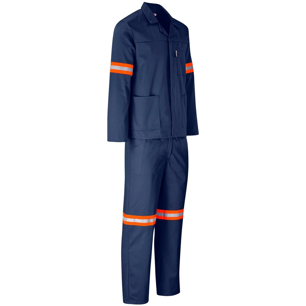 Trade Polycotton Conti Suit – Reflective Arms & Legs – Orange Tape