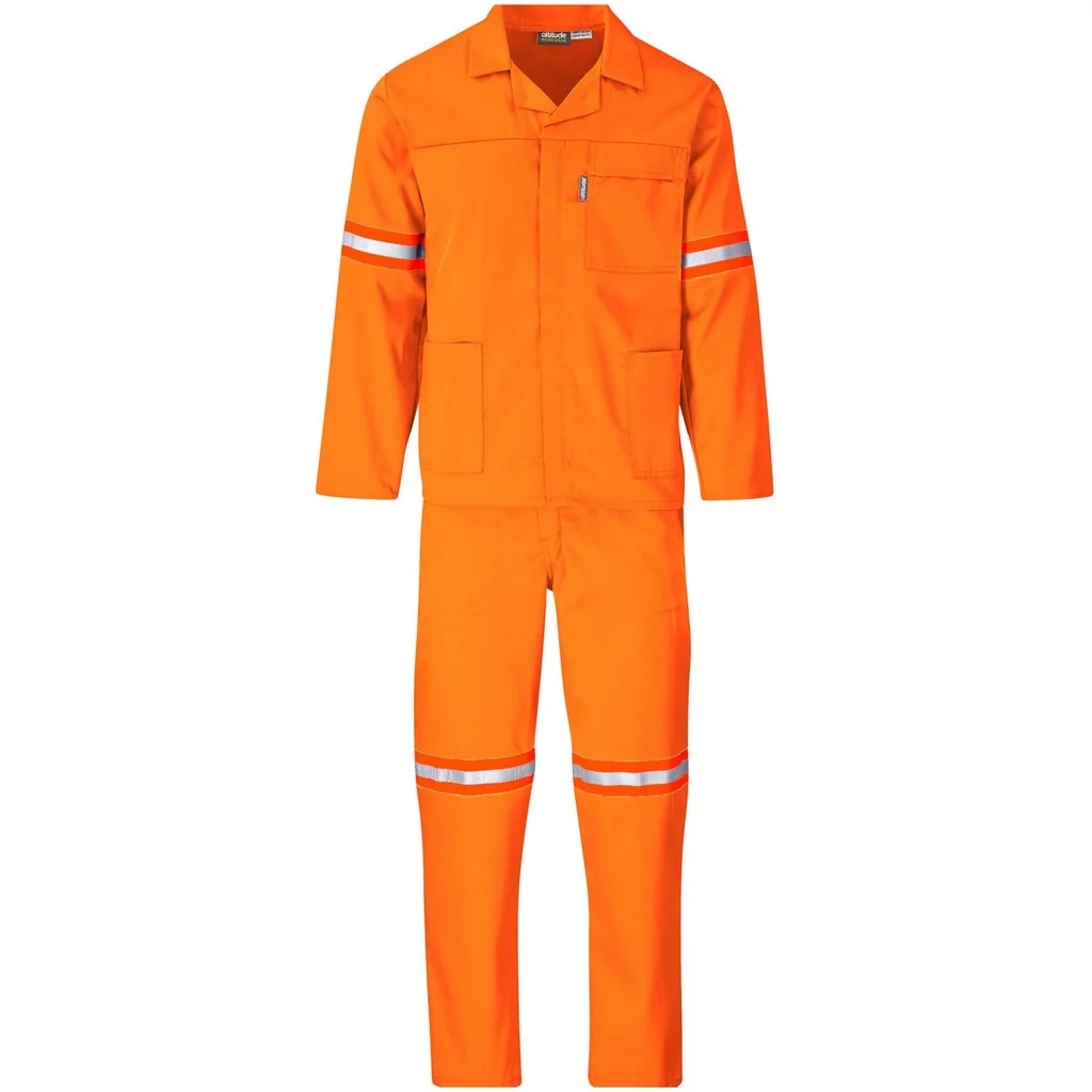 Trade Polycotton Conti Suit – Reflective Arms & Legs – Orange Tape