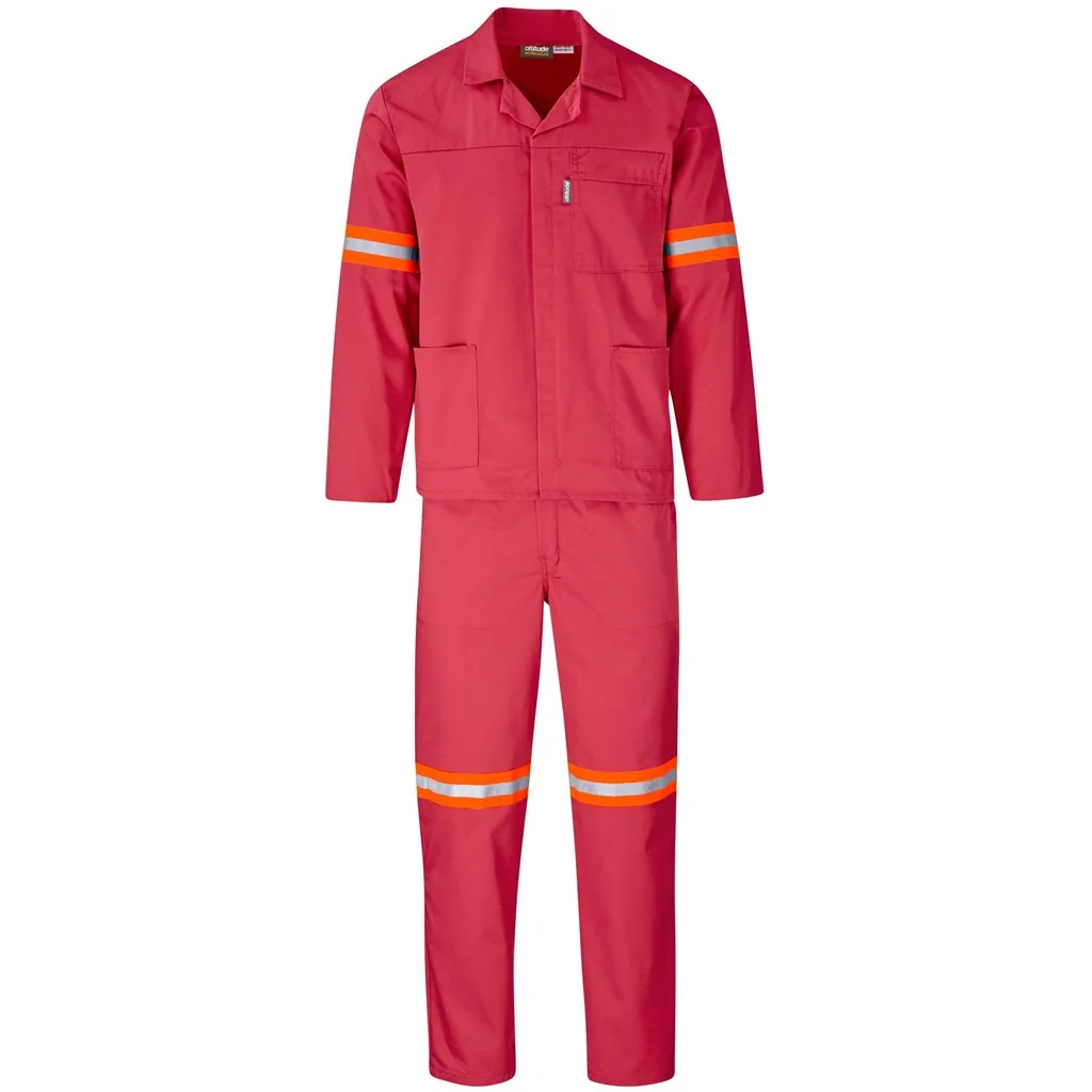 Trade Polycotton Conti Suit – Reflective Arms & Legs – Orange Tape