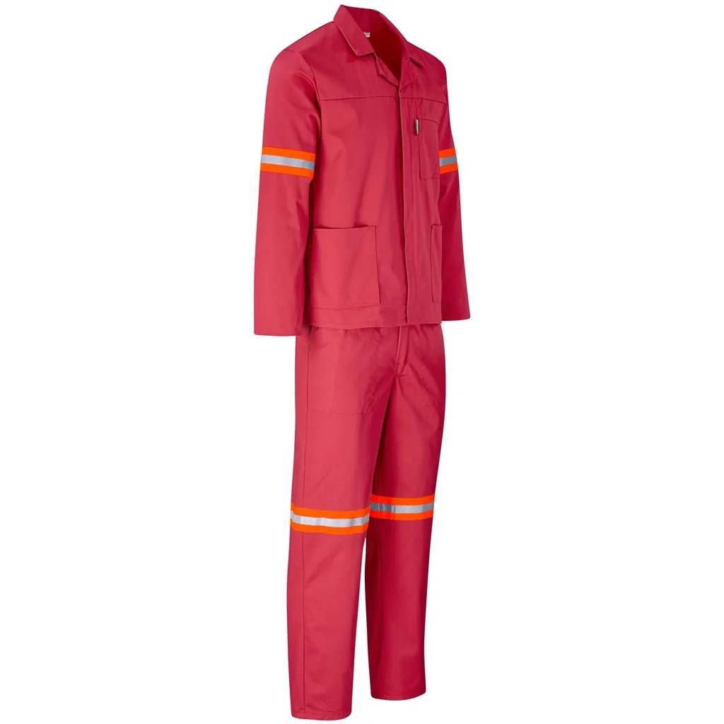 Trade Polycotton Conti Suit – Reflective Arms & Legs – Orange Tape