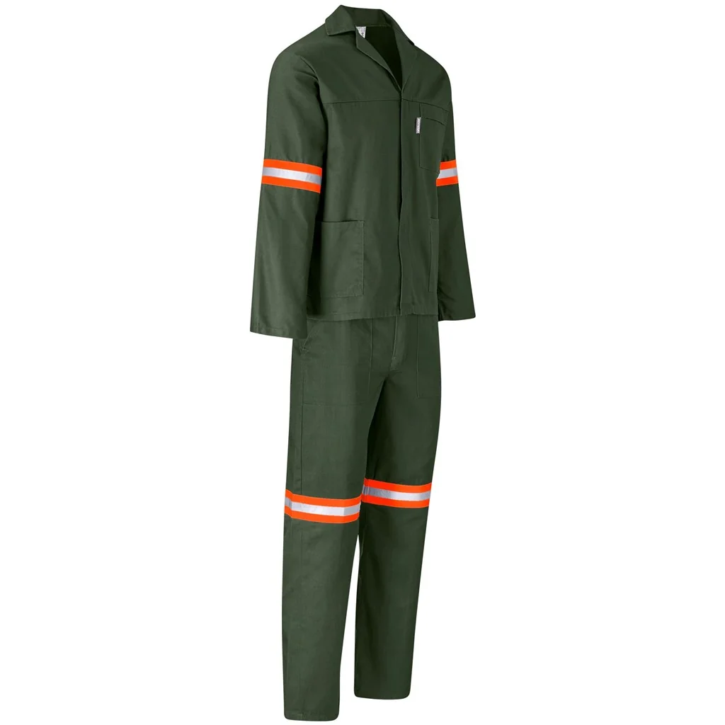 Acid Resistant Polycotton Conti Suit – Reflective Arm & Legs – Orange Tape