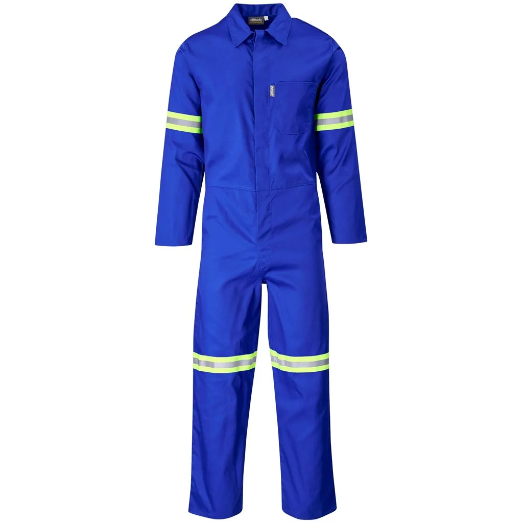 Safety Polycotton Boiler Suit – Reflective Arms & Legs – Yellow Tape