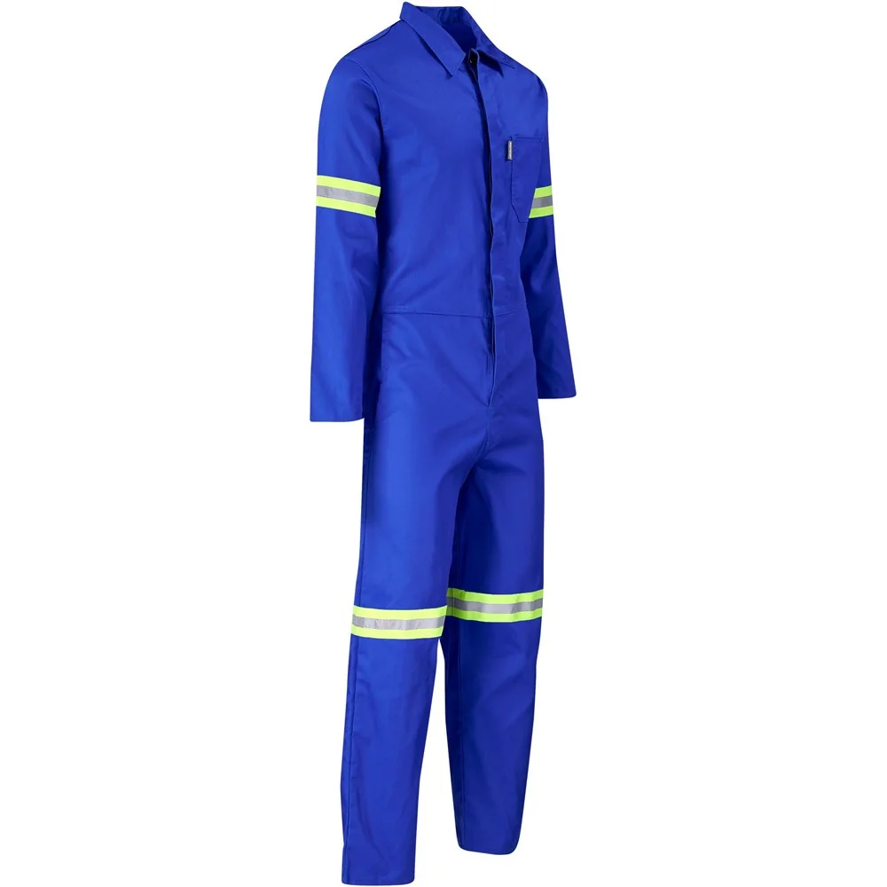 Safety Polycotton Boiler Suit – Reflective Arms & Legs – Yellow Tape