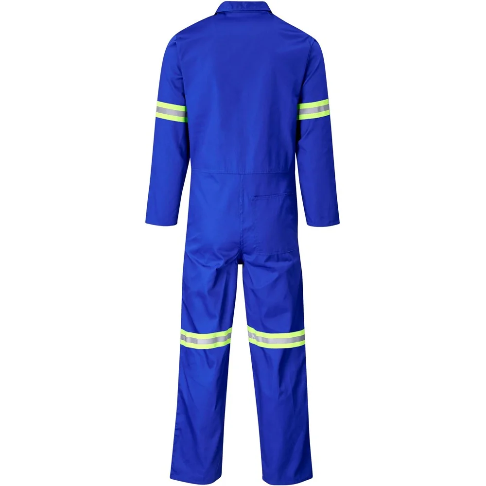 Safety Polycotton Boiler Suit – Reflective Arms & Legs – Yellow Tape
