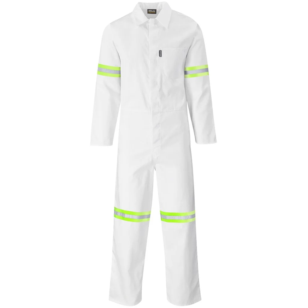 Safety Polycotton Boiler Suit – Reflective Arms & Legs – Yellow Tape
