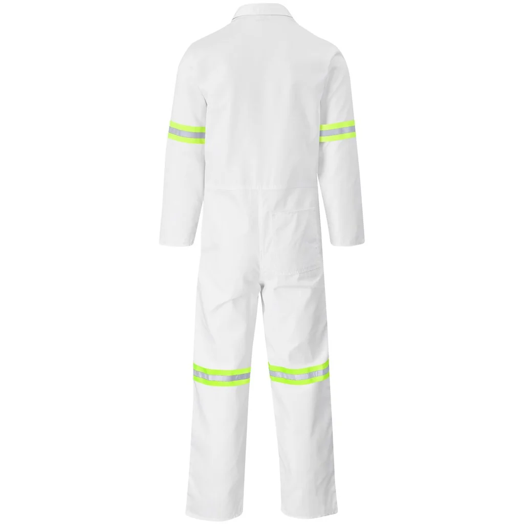 Safety Polycotton Boiler Suit – Reflective Arms & Legs – Yellow Tape