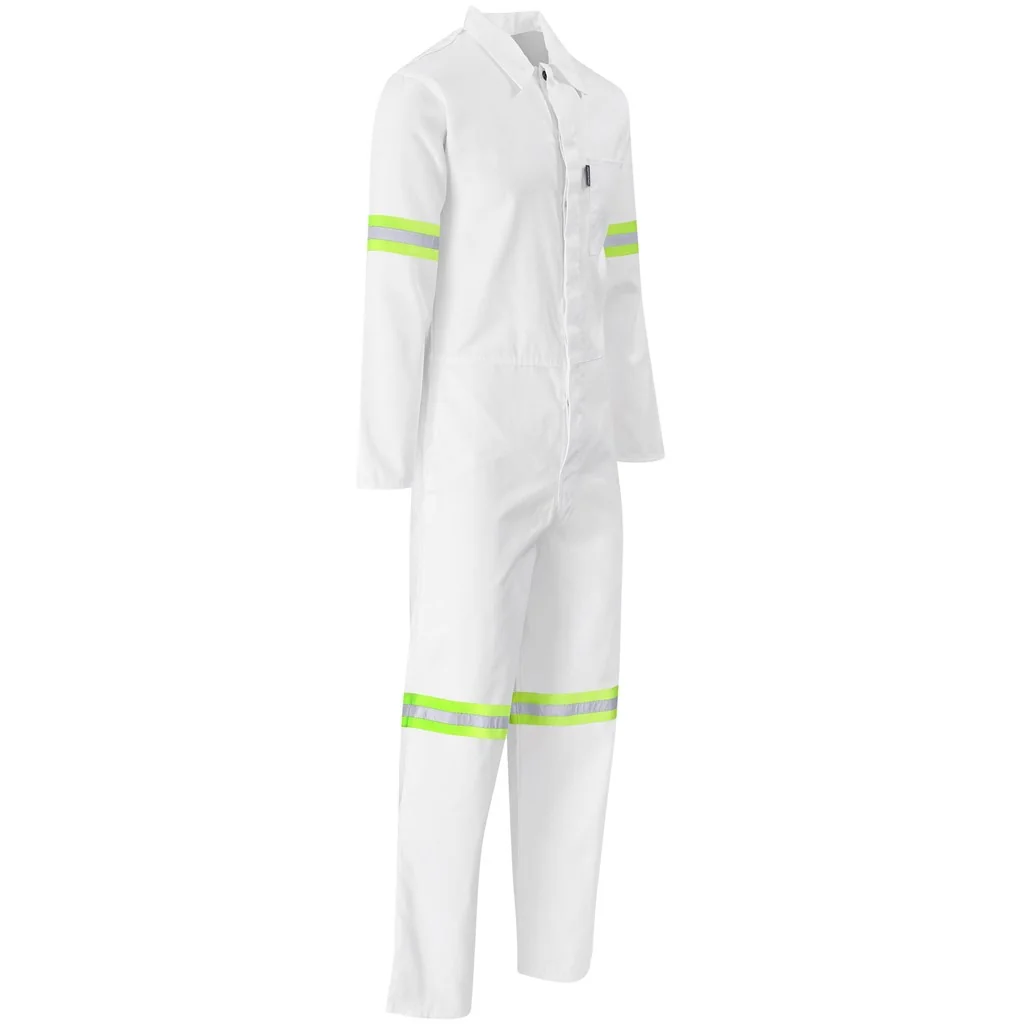 Safety Polycotton Boiler Suit – Reflective Arms & Legs – Yellow Tape