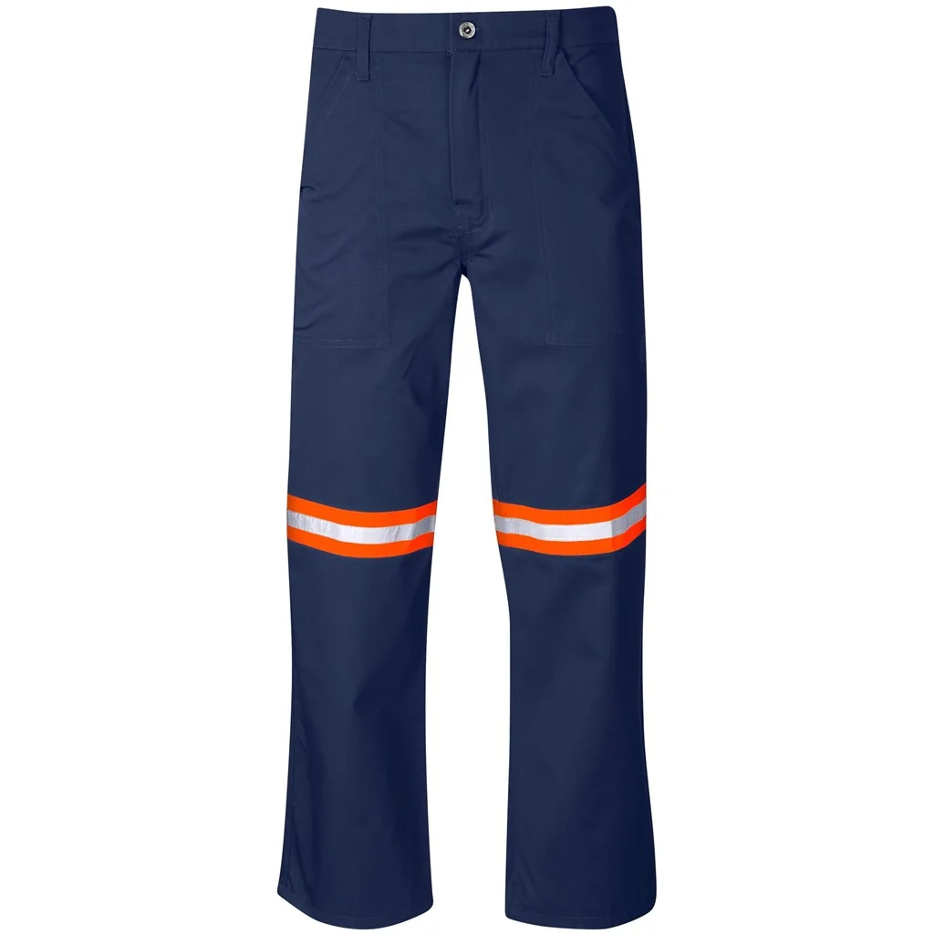 Site Premium Polycotton Pants – Reflective Legs – Orange Tape