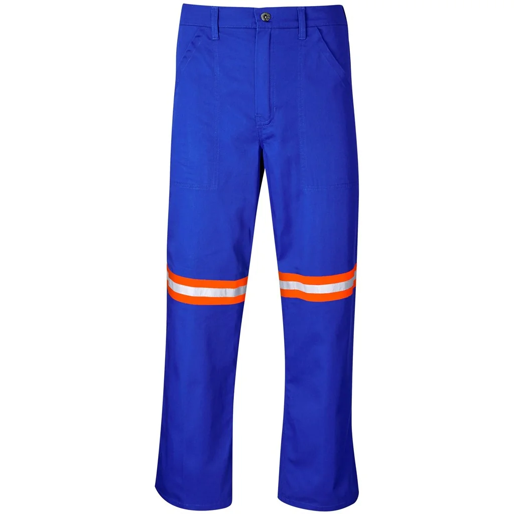 Site Premium Polycotton Pants – Reflective Legs – Orange Tape