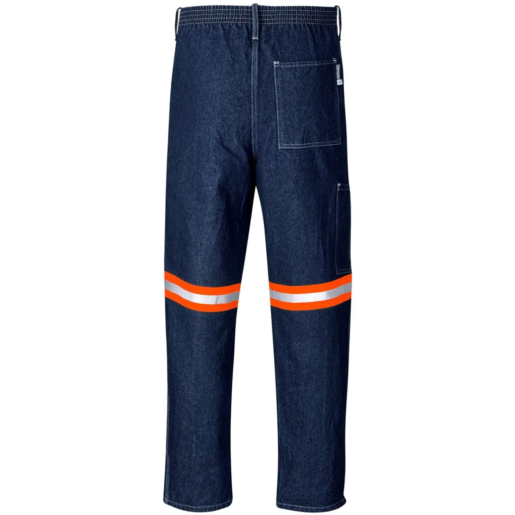 Cast Premium 100% Cotton Denim Pants – Reflective Legs – Orange Tape